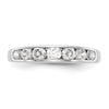 14K White Gold 7-Stone 1 carat Graduated Round Diamond Complete Channel Band