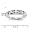 14K White Gold 7-Stone 1 carat Graduated Round Diamond Complete Channel Band