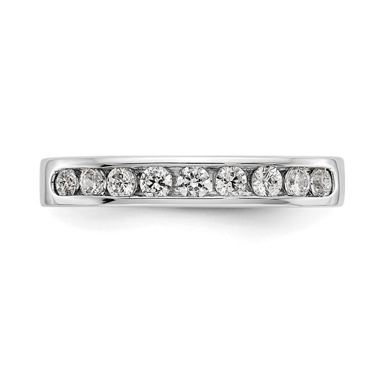 Platinum 9-Stone Diamond Channel Bands