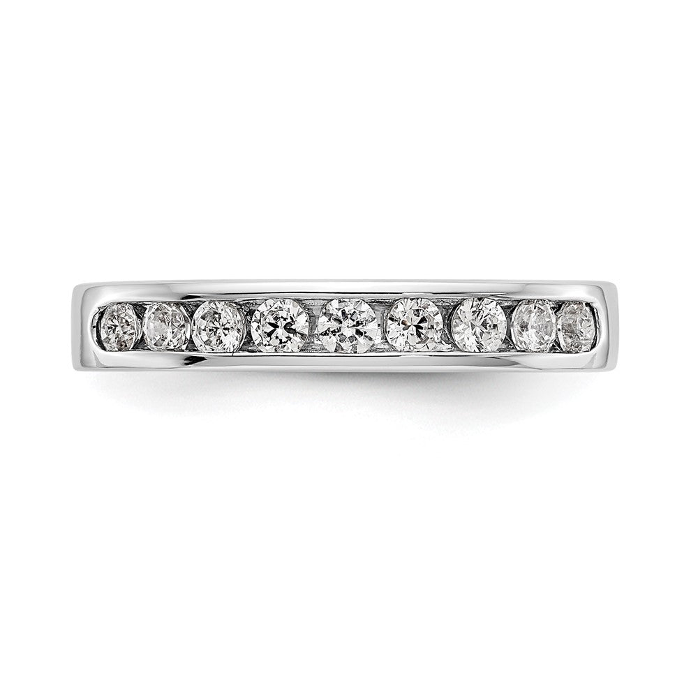Platinum 9-Stone Diamond Channel Bands
