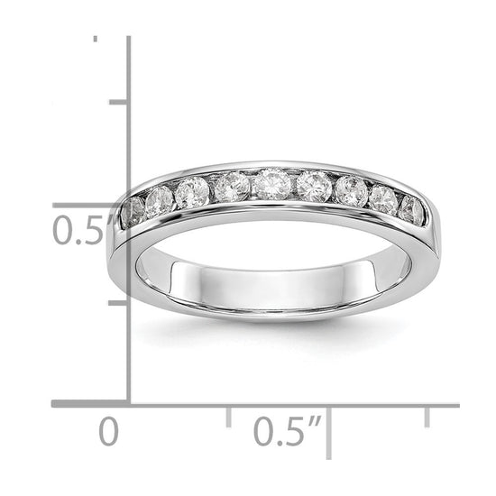 Platinum 9-Stone Diamond Channel Bands