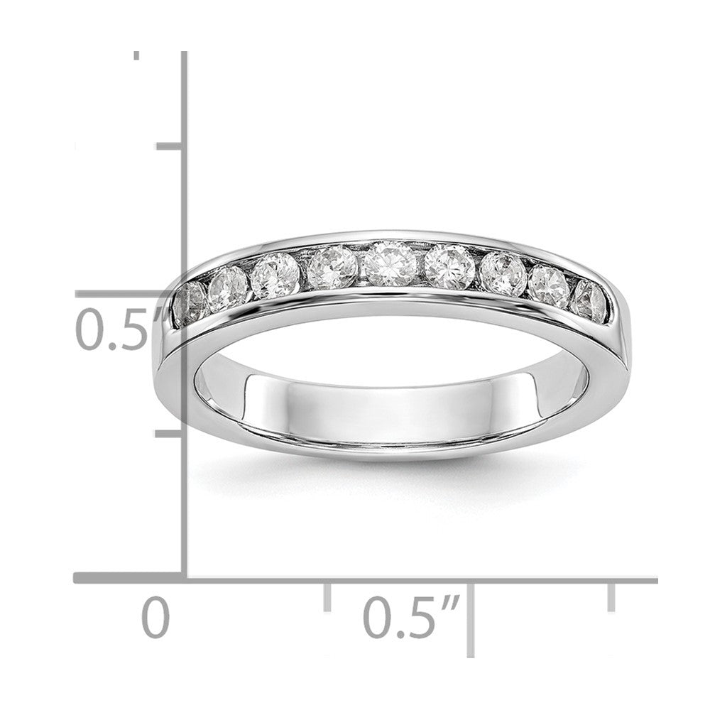 Platinum 9-Stone Diamond Channel Bands
