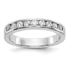 Platinum 9-Stone Diamond Channel Bands