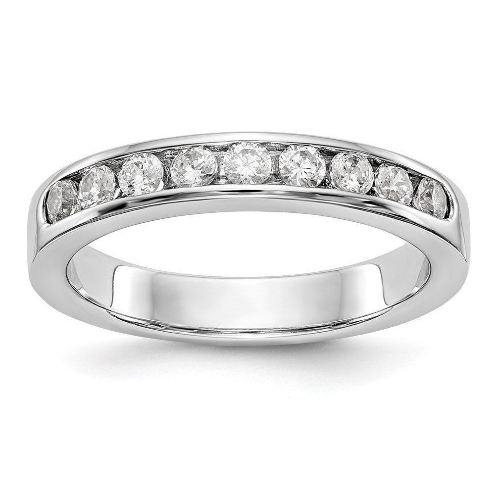 Platinum 9-Stone Diamond Channel Bands