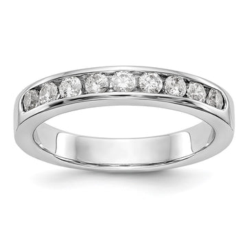 Platinum 9-Stone Diamond Channel Bands