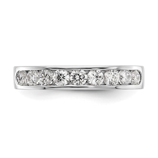 Platinum 9-Stone Diamond Channel Bands