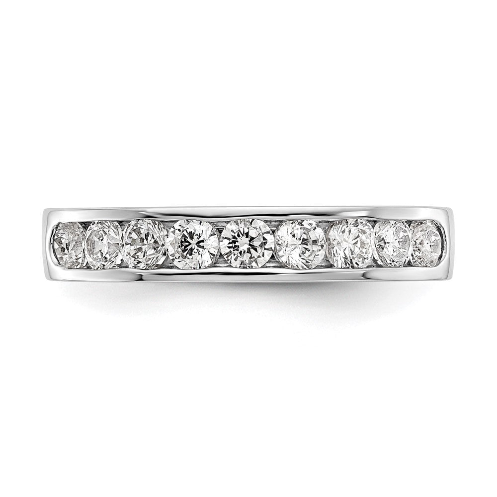 Platinum 9-Stone Diamond Channel Bands