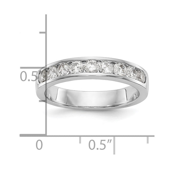 Platinum 9-Stone Diamond Channel Bands