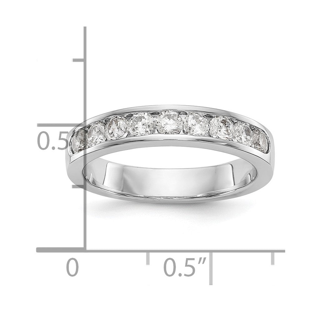 Platinum 9-Stone Diamond Channel Bands