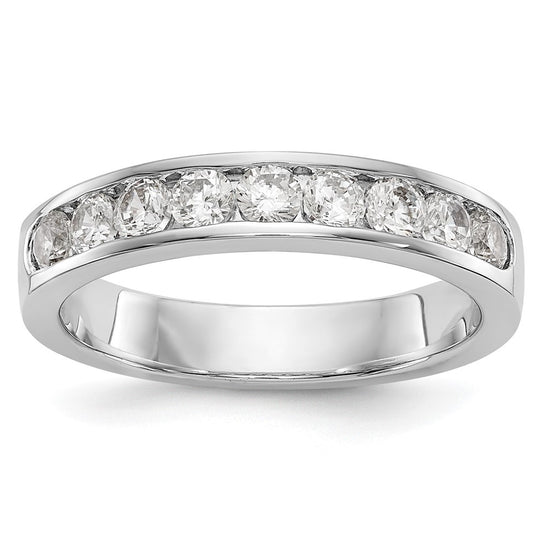 Platinum 9-Stone Diamond Channel Bands