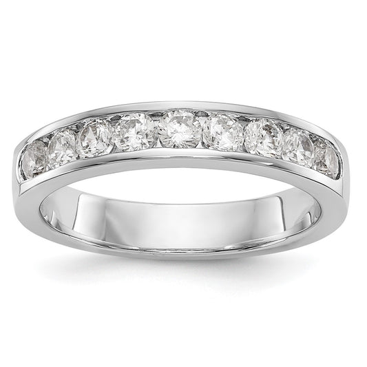 Platinum 9-Stone Diamond Channel Bands