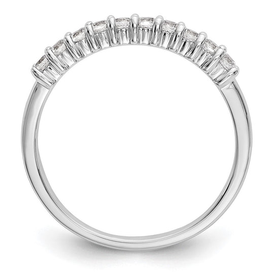 14K White Gold 10-Stone Shared Prong (Holds 10-1.9mm Round) Diamond Band Mounting