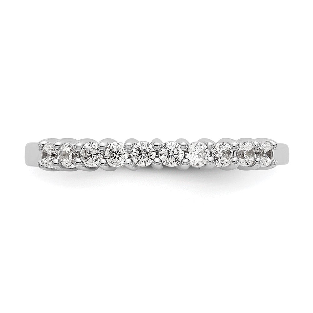14K White Gold 10-Stone Shared Prong (Holds 10-1.9mm Round) Diamond Band Mounting
