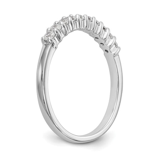 14K White Gold 10-Stone Shared Prong (Holds 10-1.9mm Round) Diamond Band Mounting