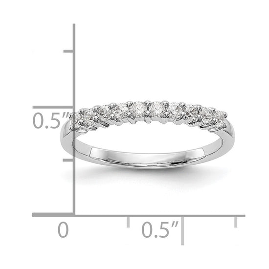 14K White Gold 10-Stone Diamond Bands