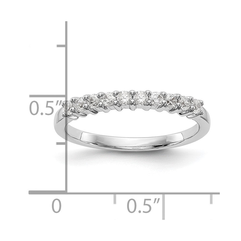 14K White Gold 10-Stone Diamond Bands