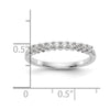 14K White Gold 10-Stone Shared Prong (Holds 10-1.9mm Round) Diamond Band Mounting