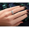 14K White Gold 10-Stone Diamond Bands