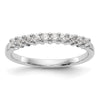 14K White Gold 10-Stone Shared Prong (Holds 10-1.9mm Round) Diamond Band Mounting