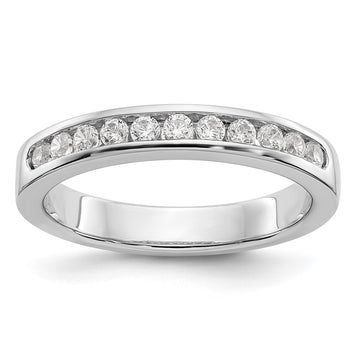 Platinum 11-Stone Diamond Channel Bands