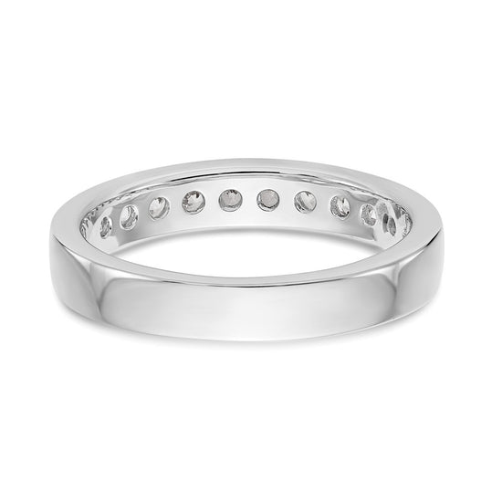 Platinum 11-Stone Diamond Channel Bands
