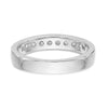Platinum 11-Stone Diamond Channel Bands