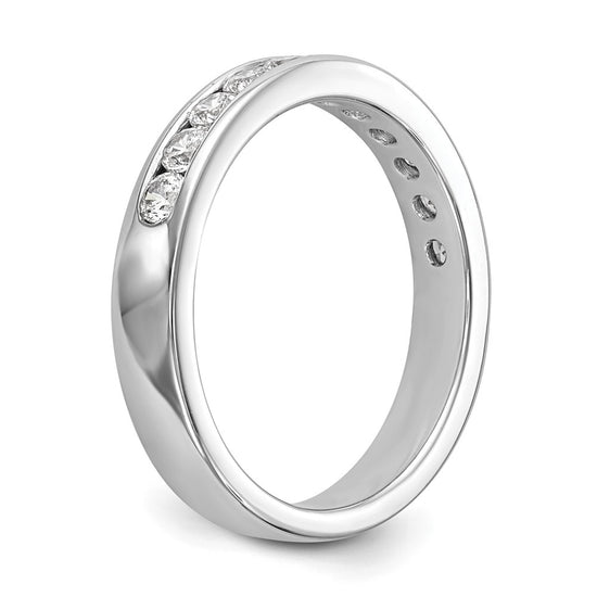 Platinum 11-Stone Diamond Channel Bands