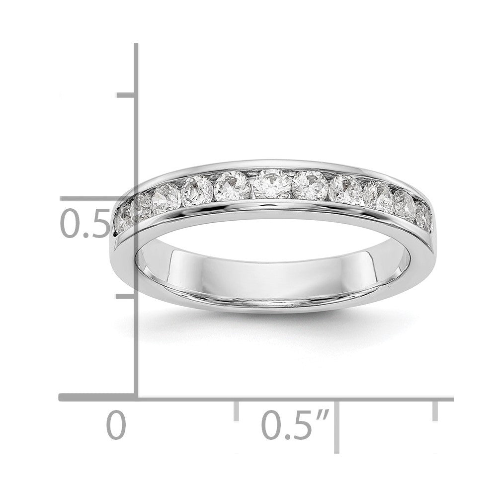 Platinum 11-Stone Diamond Channel Bands
