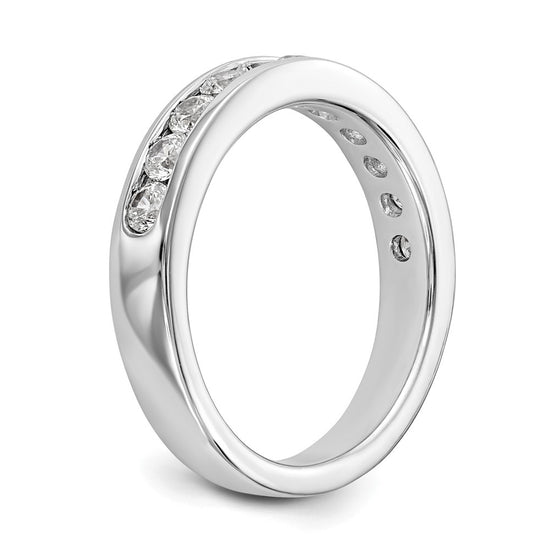 Platinum 11-Stone Diamond Channel Bands