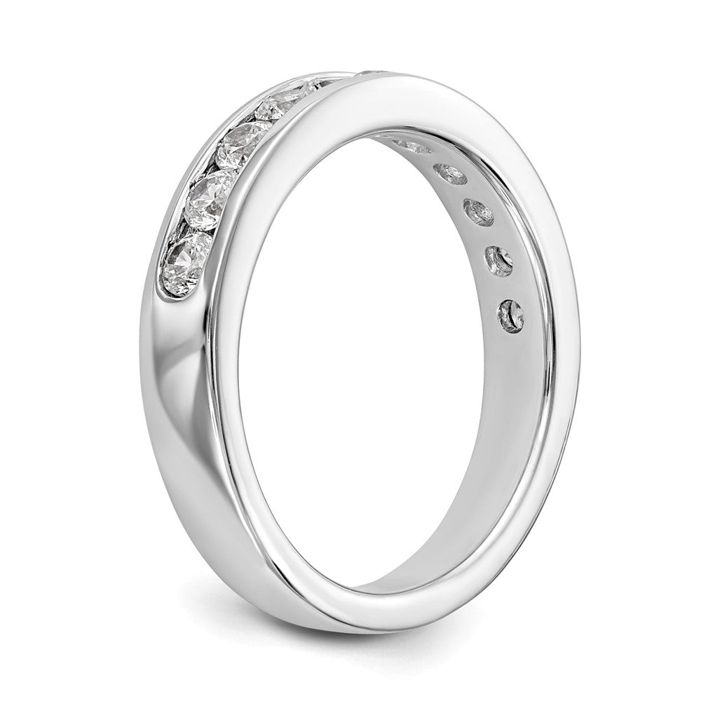 Platinum 11-Stone Diamond Channel Bands