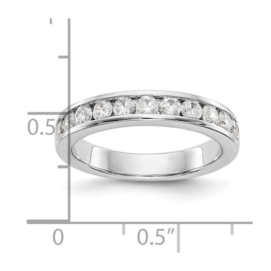 Platinum 11-Stone Diamond Channel Bands