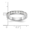 Platinum 11-Stone Diamond Channel Bands