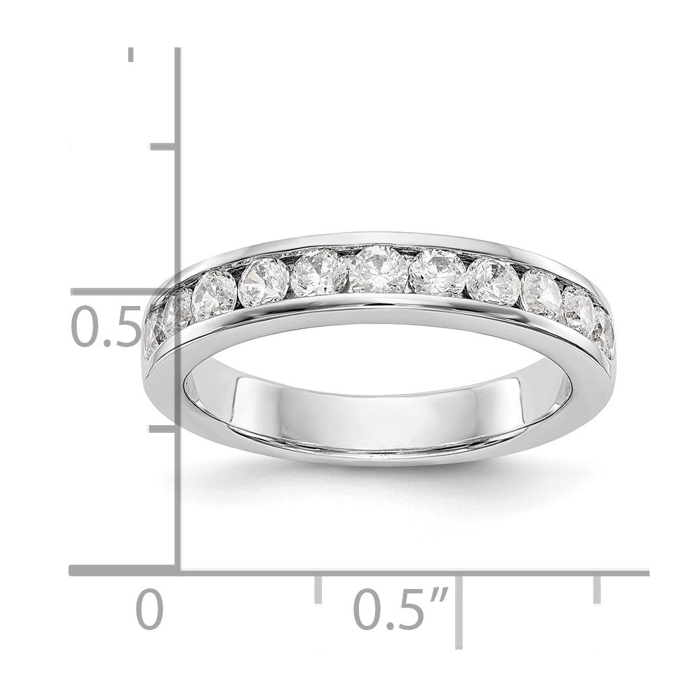 Platinum 11-Stone Diamond Channel Bands