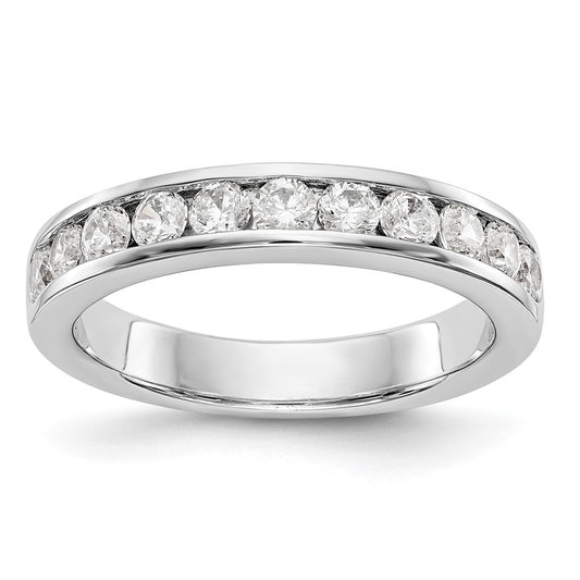 Platinum 11-Stone Diamond Channel Bands