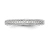 14K White Gold 1/4 carat Diamond Complete Wedding Band