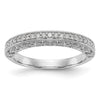 14K White Gold 1/4 carat Diamond Complete Wedding Band