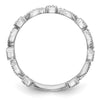 14K White Gold 1/10 carat Diamond Complete Wedding Band