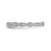 14K White Gold 1/10 carat Diamond Complete Wedding Band