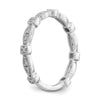 14K White Gold 1/10 carat Diamond Complete Wedding Band