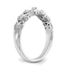 14K White Gold Leaf Design 1/10 carat Complete Diamond Band