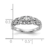 14K White Gold Leaf Design 1/10 carat Complete Diamond Band