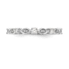 14K White Gold 1/4 carat Diamond Complete Wedding Band