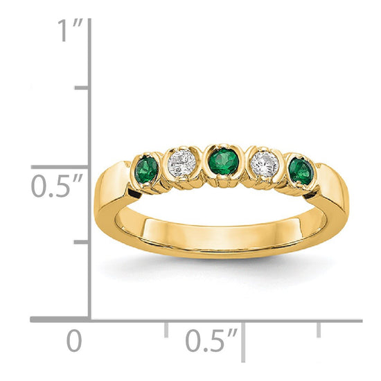 Gemstone and Diamond 5-Stone Rings