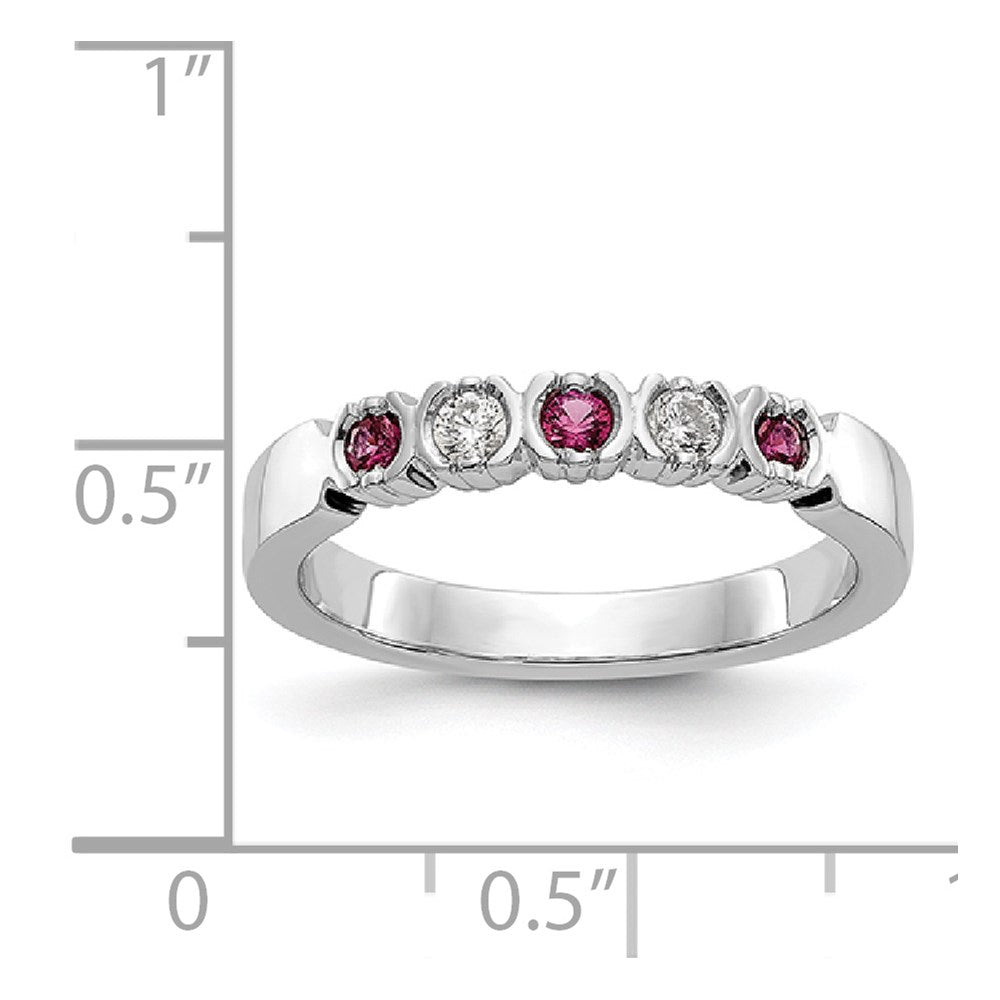 Gemstone and Diamond 5-Stone Rings