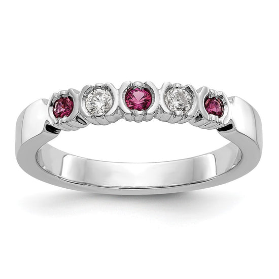 Gemstone and Diamond 5-Stone Rings