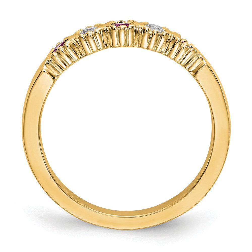Gemstone and Diamond 5-Stone Rings
