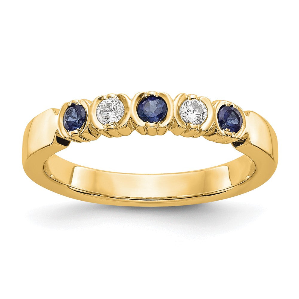 Gemstone and Diamond 5-Stone Rings