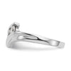 14K White Gold 3-Stone Bypass 1/3 carat Complete Diamond Ring