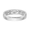 14K White Gold 1/10 carat Diamond Complete Wedding Band