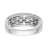 14K White Gold 3/4 carat Baguette/Round Diamond Complete Band